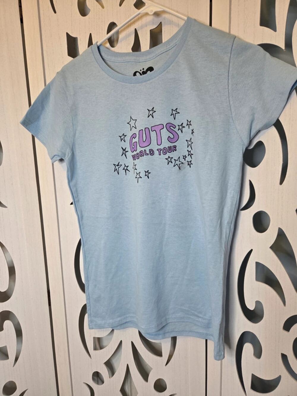Olivia Rodrigo GUTS World Tour Shirt Small Blue Graphic Tee Album Merch